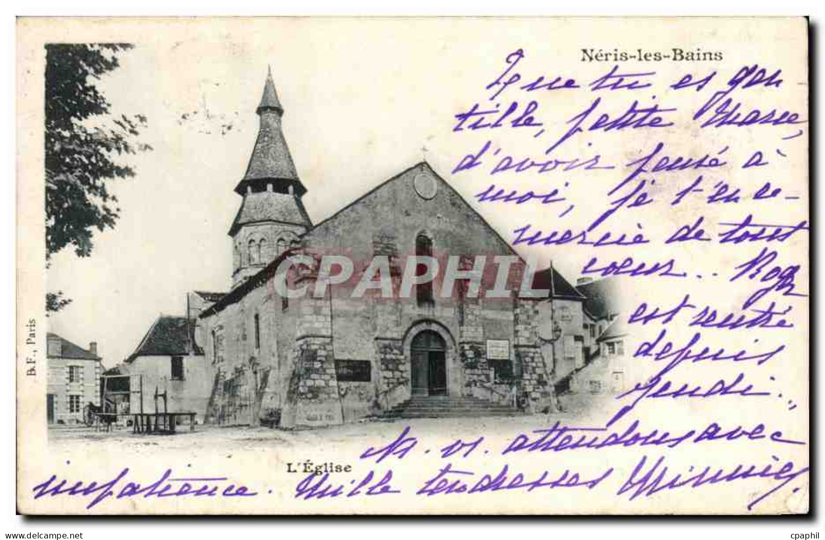 CPA Neris les Bains L Eglise