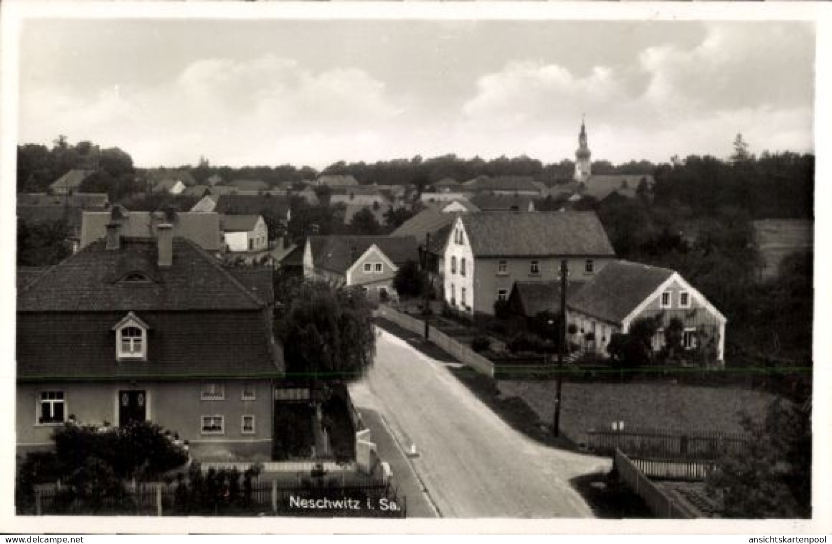 CPA Neschwitz in der Oberlausitz Sachsen, Teilansicht