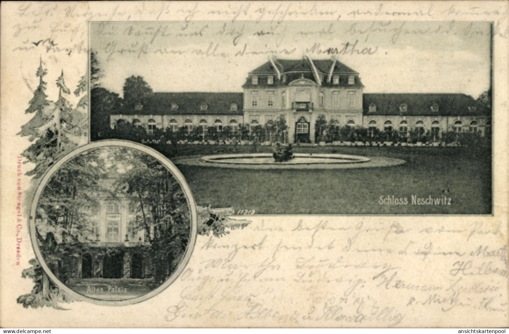 CPA Neschwitz in der Oberlausitz, Schloss, Altes Palais