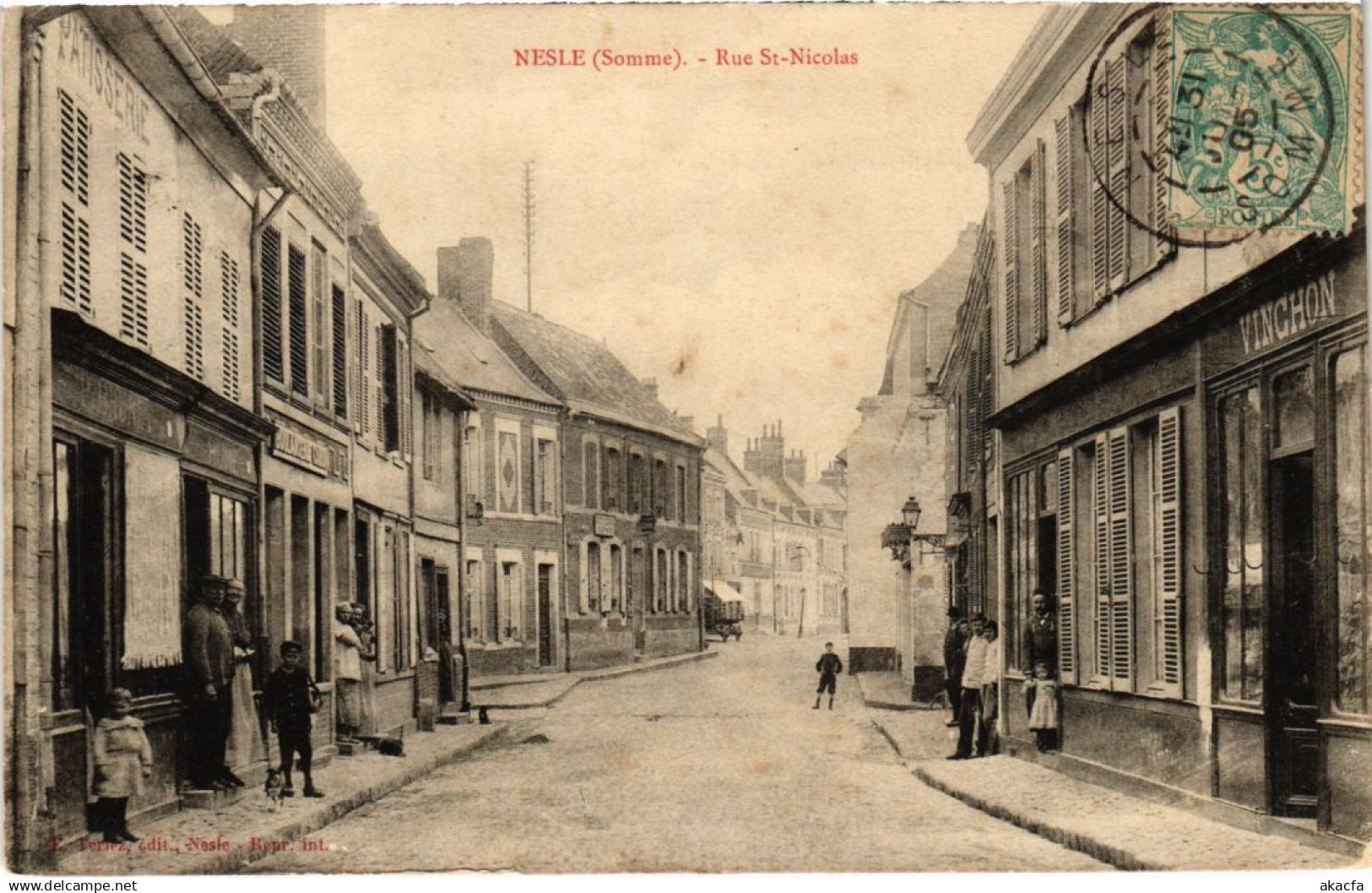 CPA NESLE Rue Saint-Nicolas (1292538)