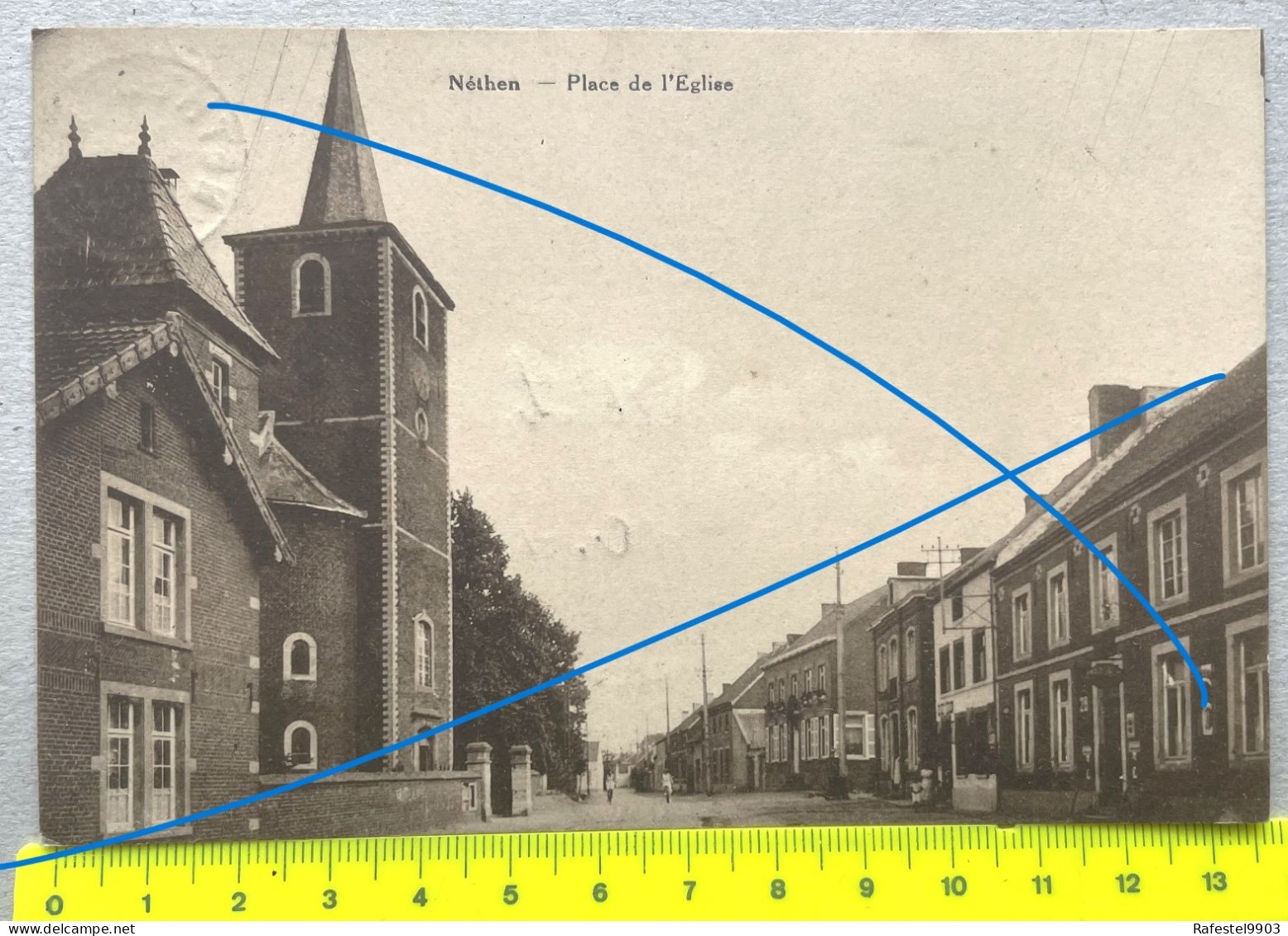 CPA NETHEN Région Grez Doiceau Hamme Mille Pécrot Brabant Wallon Plac de l'église