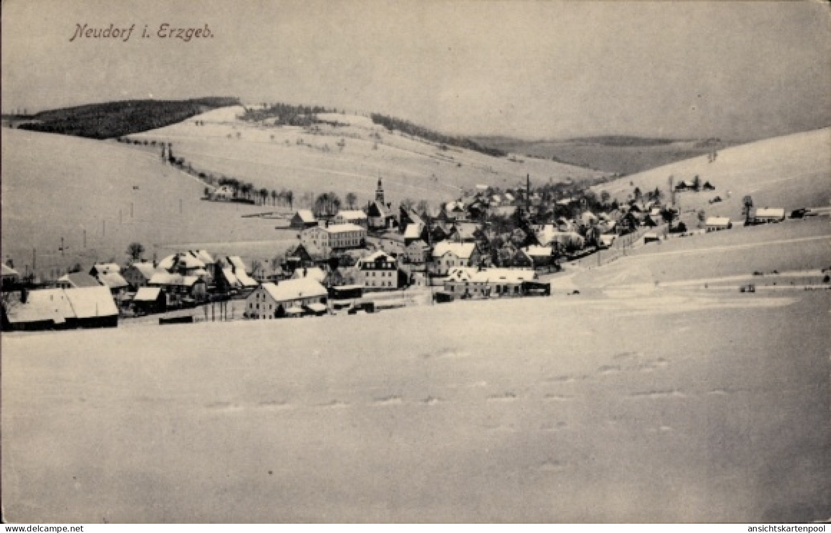 CPA Neudorf Sehmatal im Erzgebirge, Gesamtansicht, Winter