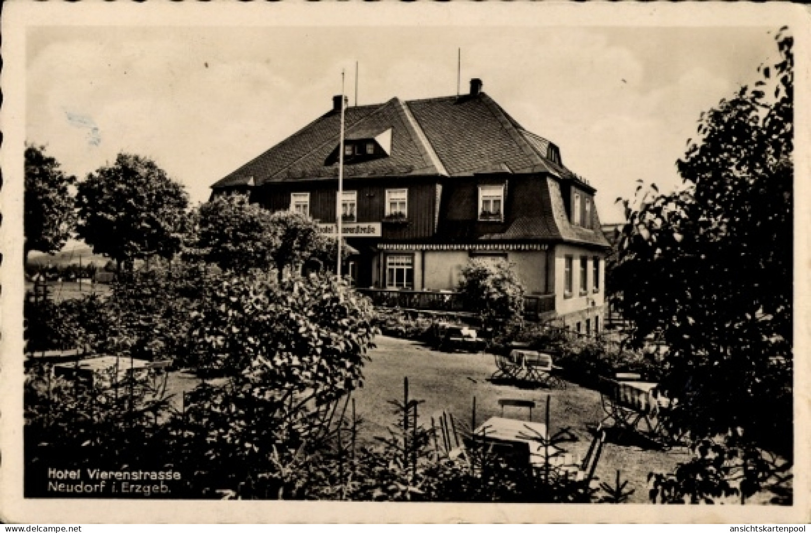 CPA Neudorf Sehmatal im Erzgebirge, Hotel Vierenstraße