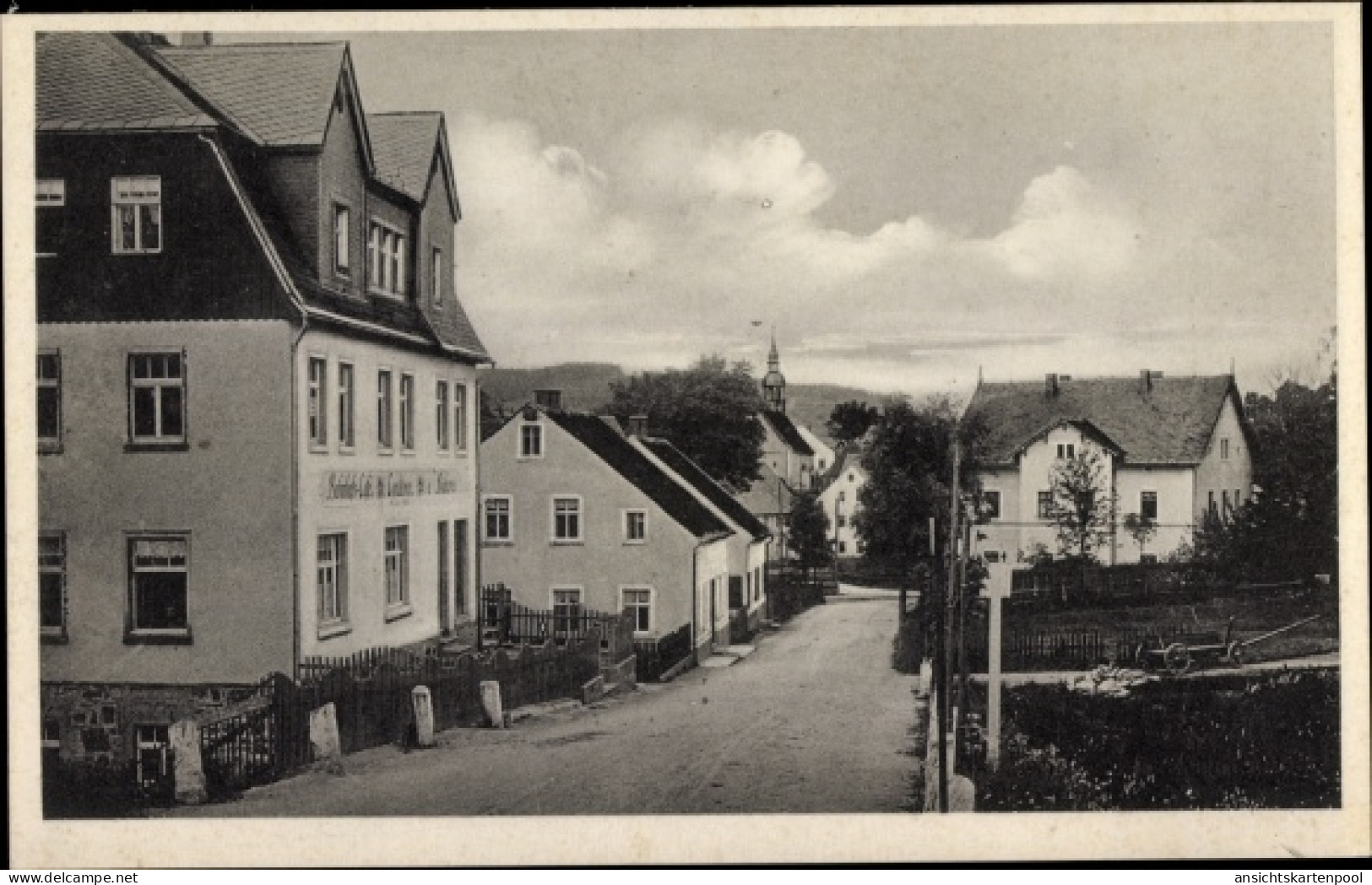 CPA Neudorf Sehmatal im Erzgebirge, Restaurant und Cafe, Bahnhofstraße