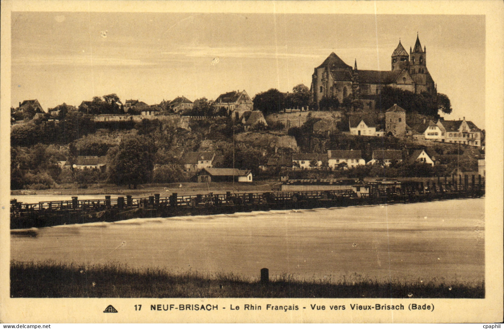 CPA Neuf Brisach Pont du Rhin Vue Vers