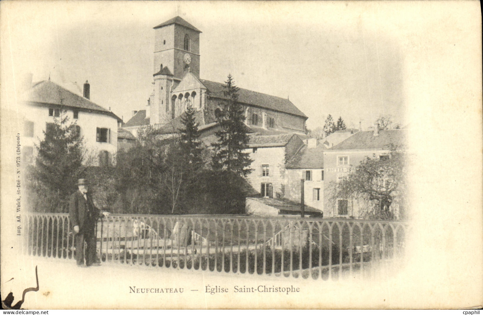 CPA Neufchateau Eglise Saint Christopale