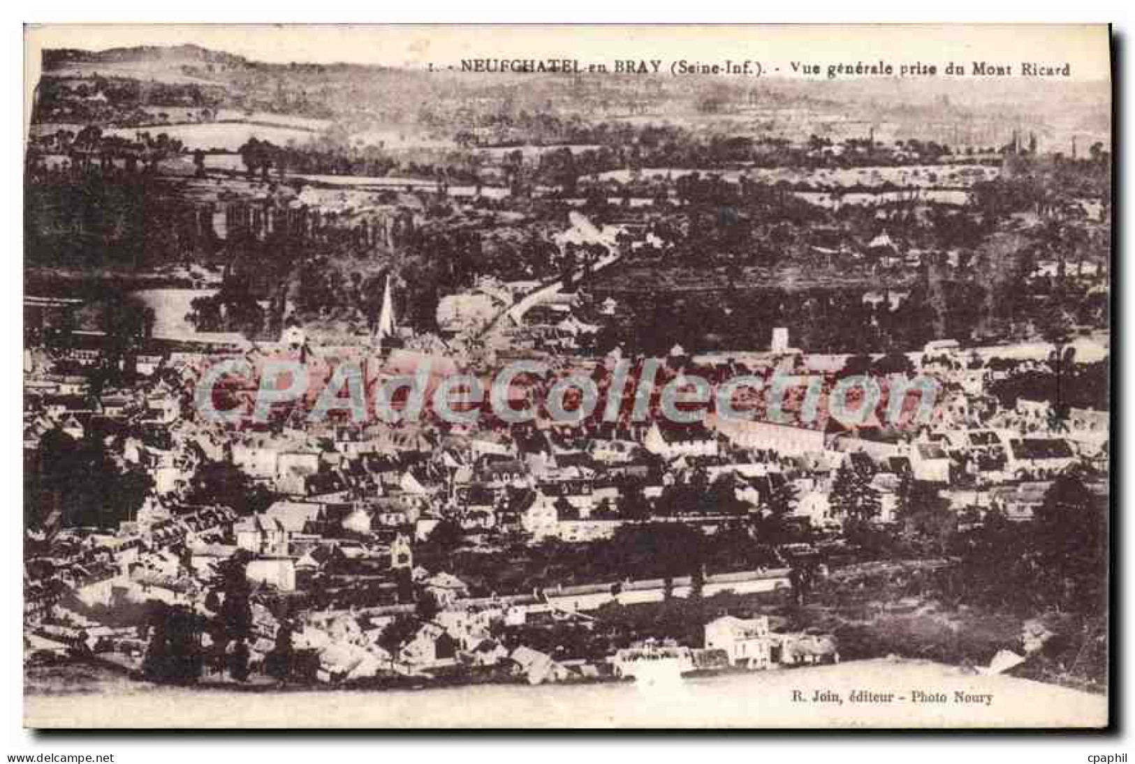 CPA Neufchatel En Bray Vue Generale Prise Du Mont Ricard