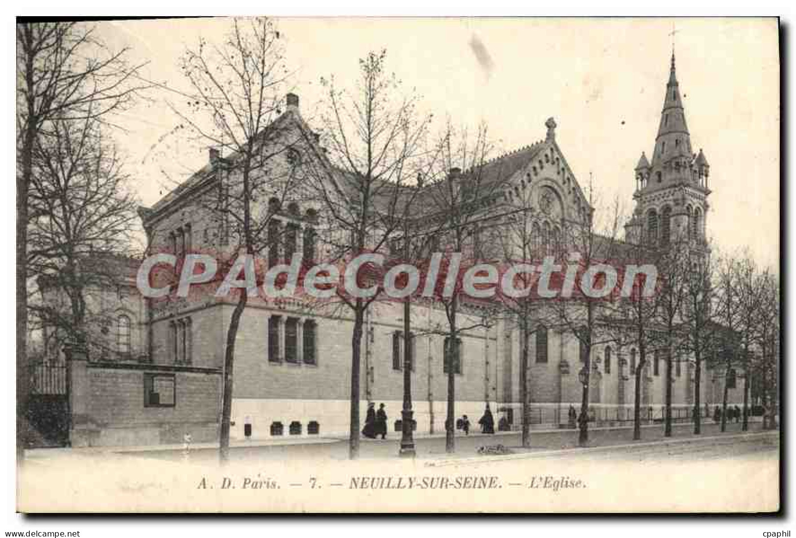 CPA Neuilly Sur Seine L'Eglise