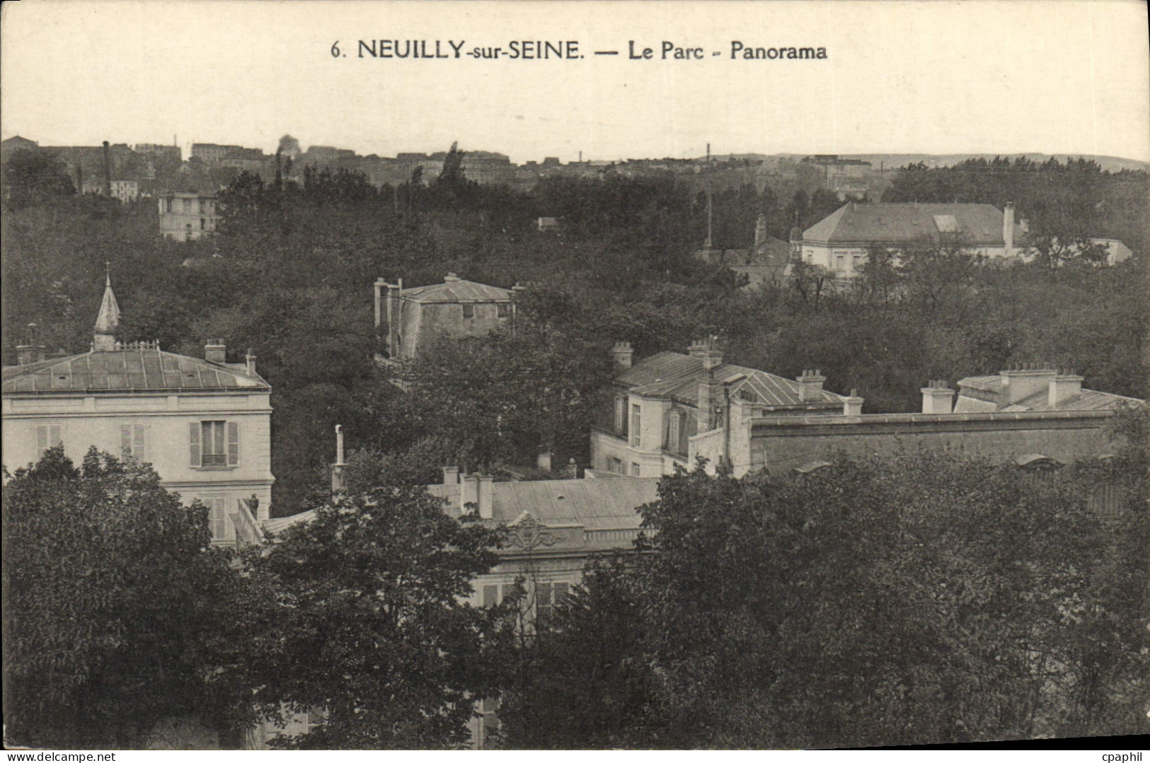 CPA Neuilly Sur Seine Le Parc Panorama