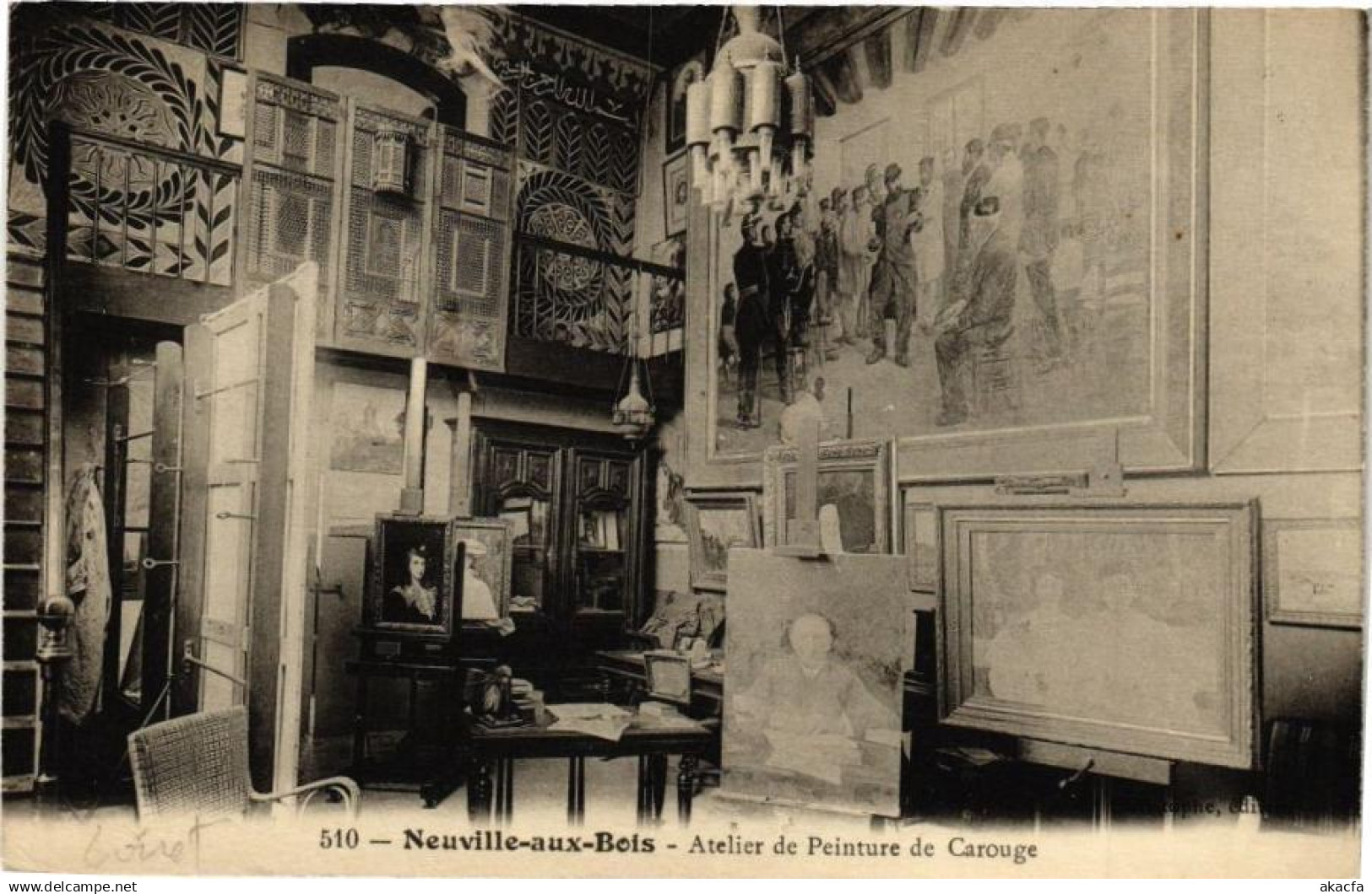 CPA NEUVILLE-aux-BOIS-Atelier de Peinture de Carouge (264317)