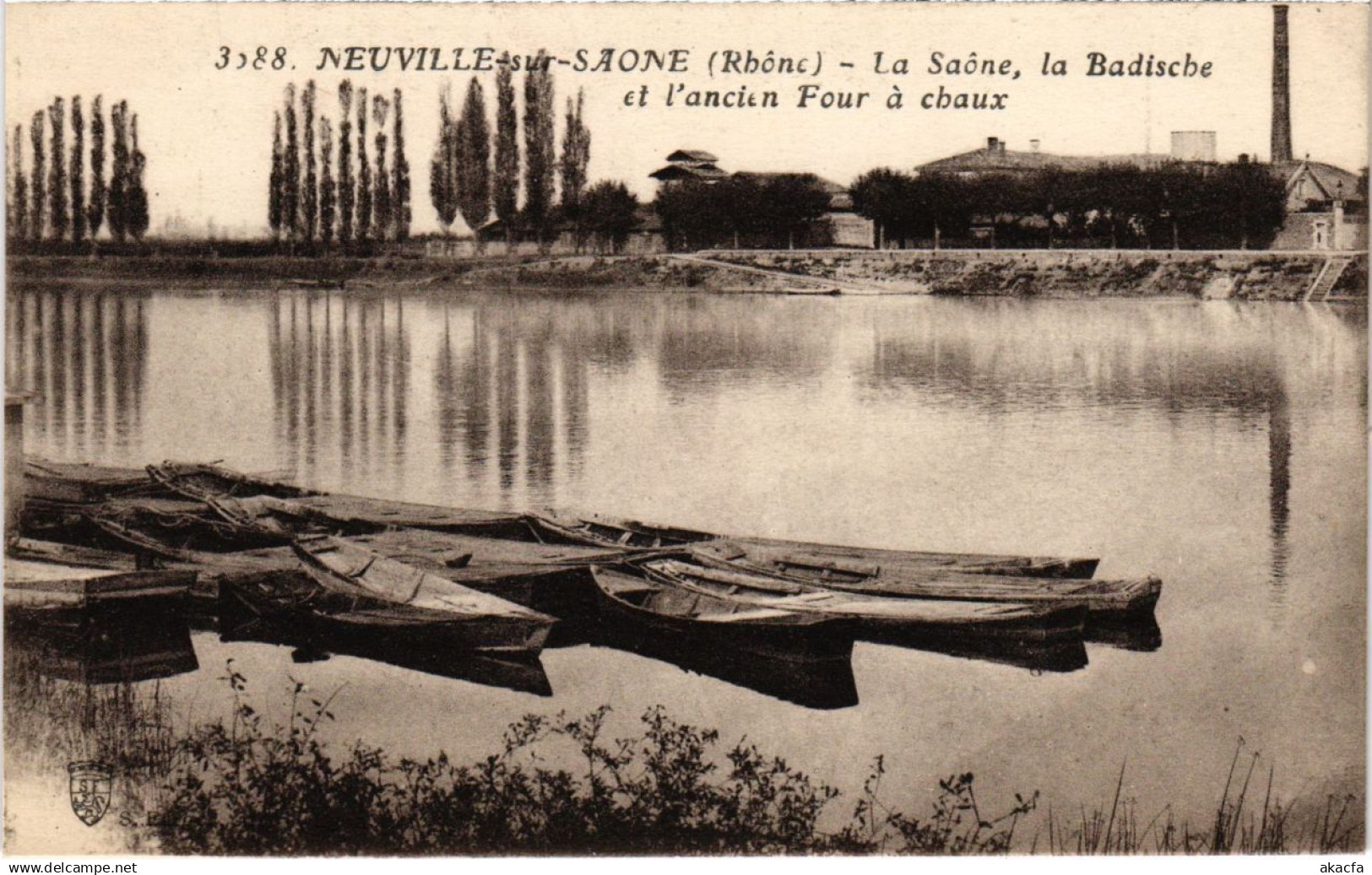 CPA Neuville-sur-Saone - La Saone - Badische - Ancien Four a Chaux (1036336)