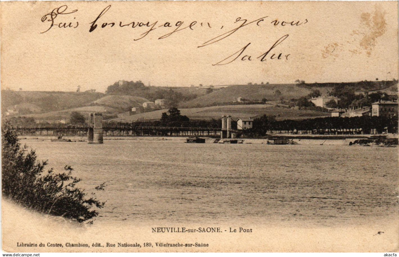 CPA NEUVILLE-sur-SAONE - Le Pont (692780)