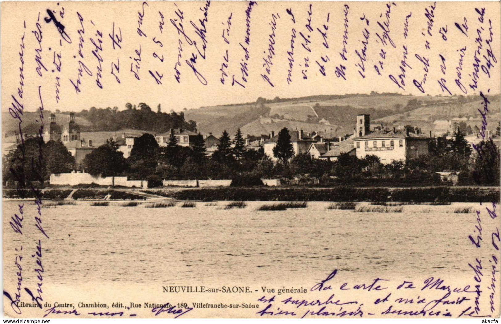 CPA NEUVILLE-sur-SAONE - Vue générale (692770)