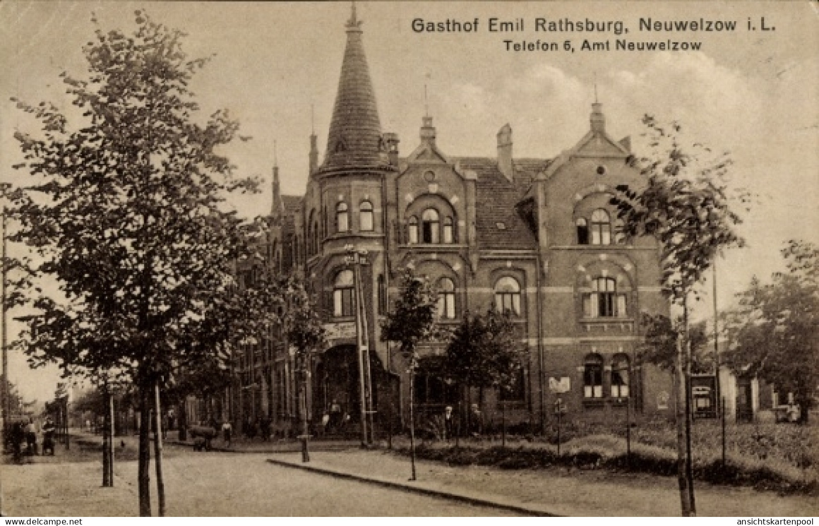CPA Neuwelzow Welzow in der Lausitz, Gasthof Emil Rathsburg