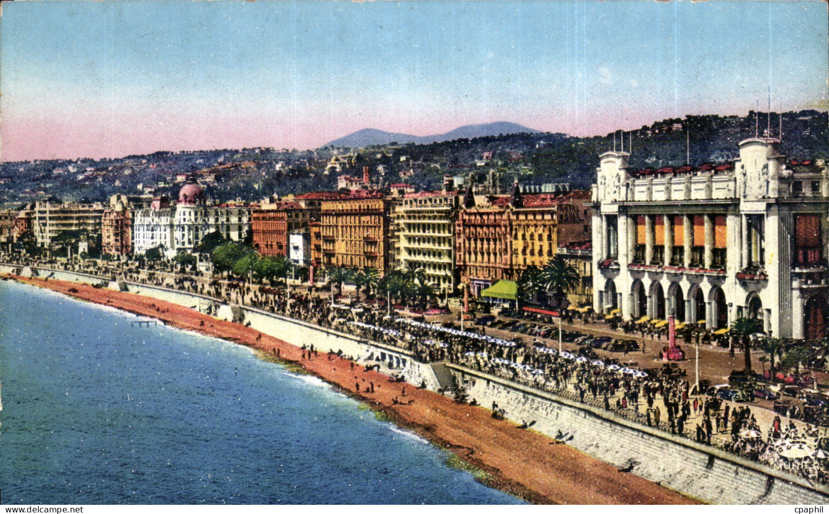 CPA Nice A M Promenade des Anglais Palais de la Mediterranee et les Hotels