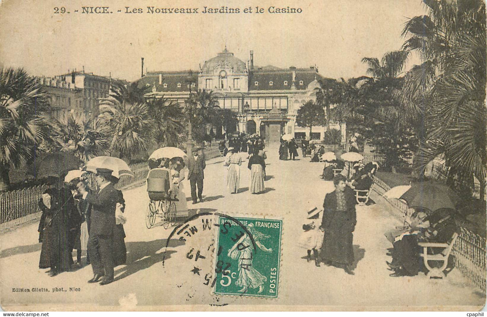 CPA Nice Casino et nouveaux Jardins et le casino