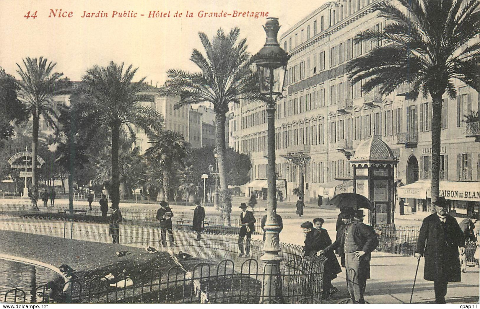 CPA Nice Casino et nouveaux Jardins publi Hotel de la Grande Bretagne