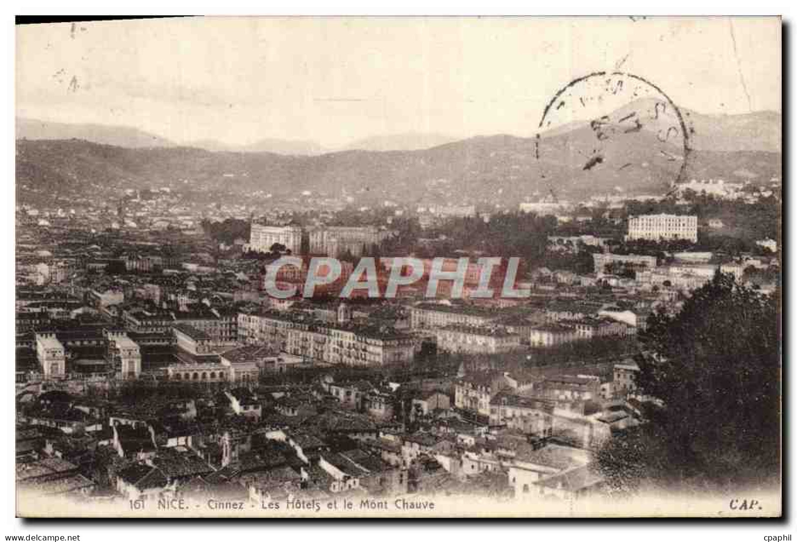 CPA Nice Cinnez Les Hotels et le Mont Chauve