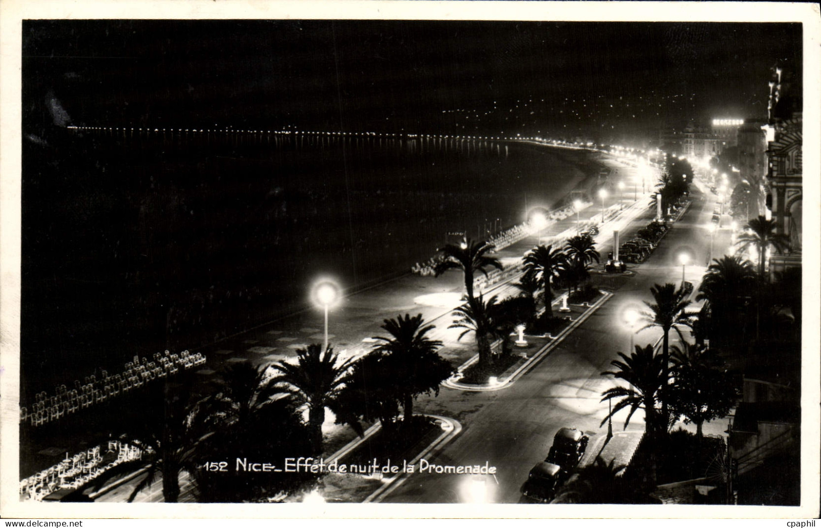 CPA Nice Effet de Nuit de la Promenade