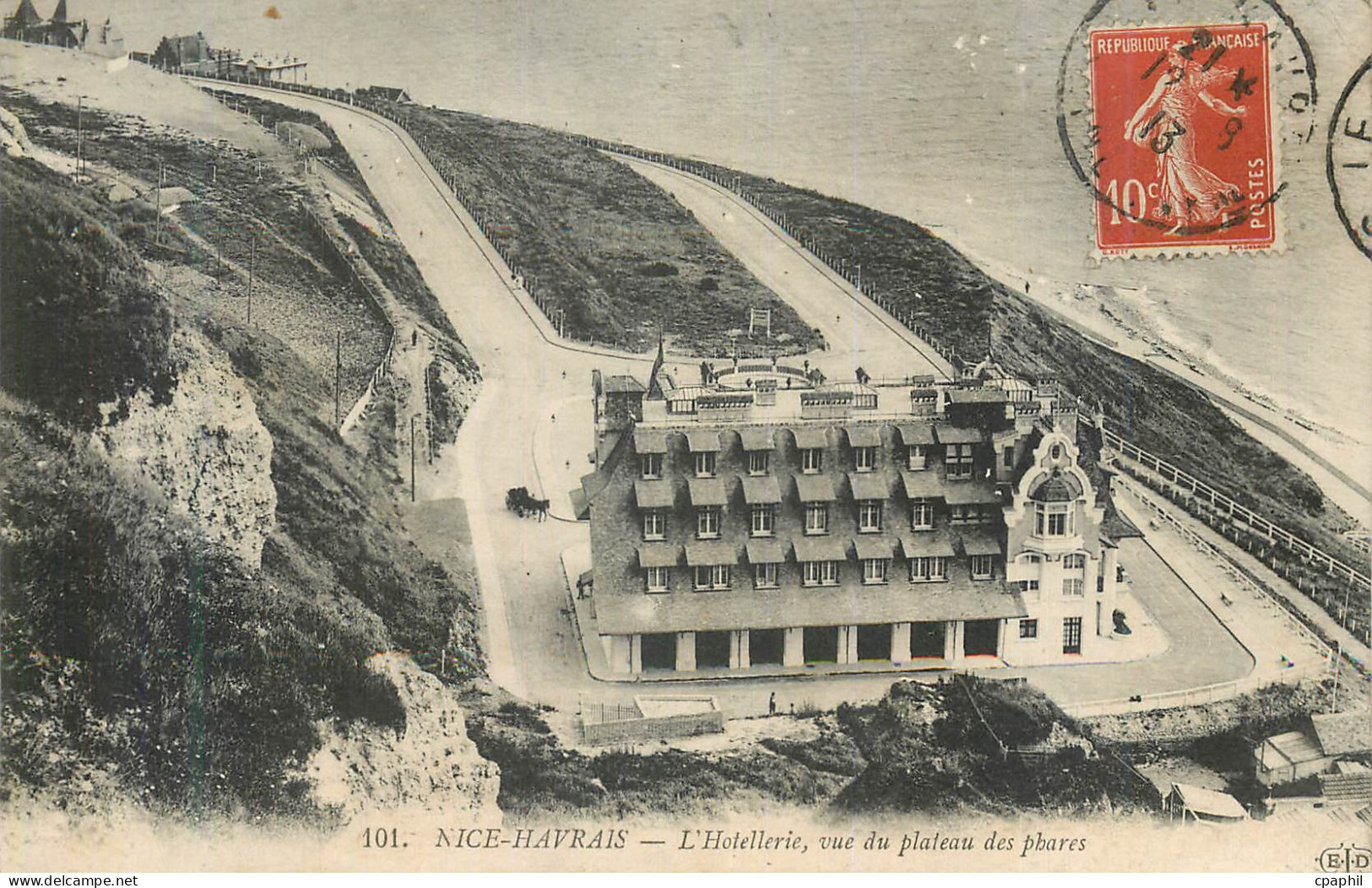 CPA Nice Havrais L Hotellerie vue du plateau des phares