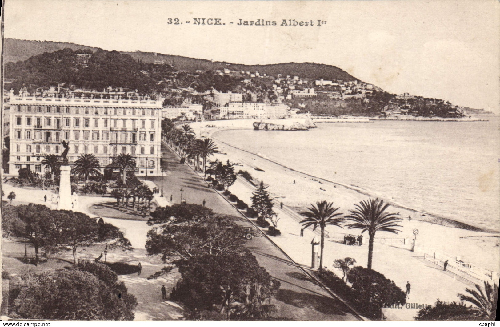 CPA Nice Jardins Albert Ier