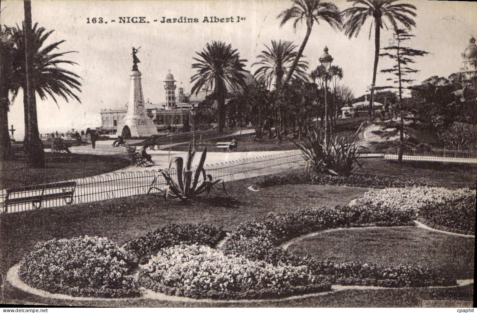 CPA Nice Jardins Albert Ier