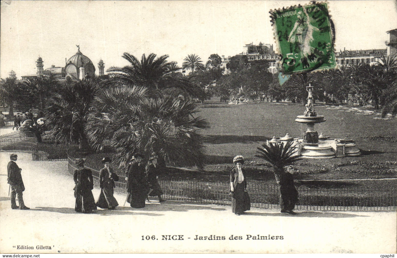 CPA Nice Jardins des Palmiers