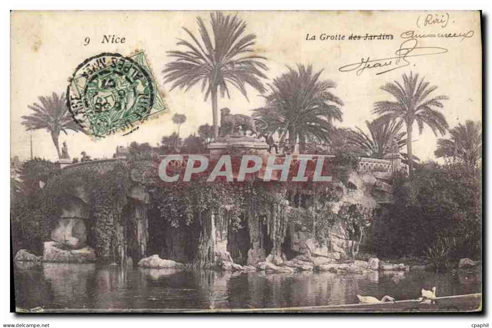 CPA Nice la grotte des Jardins