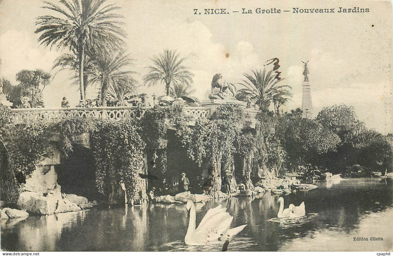 CPA Nice La Grotte Nouveaux Jardins