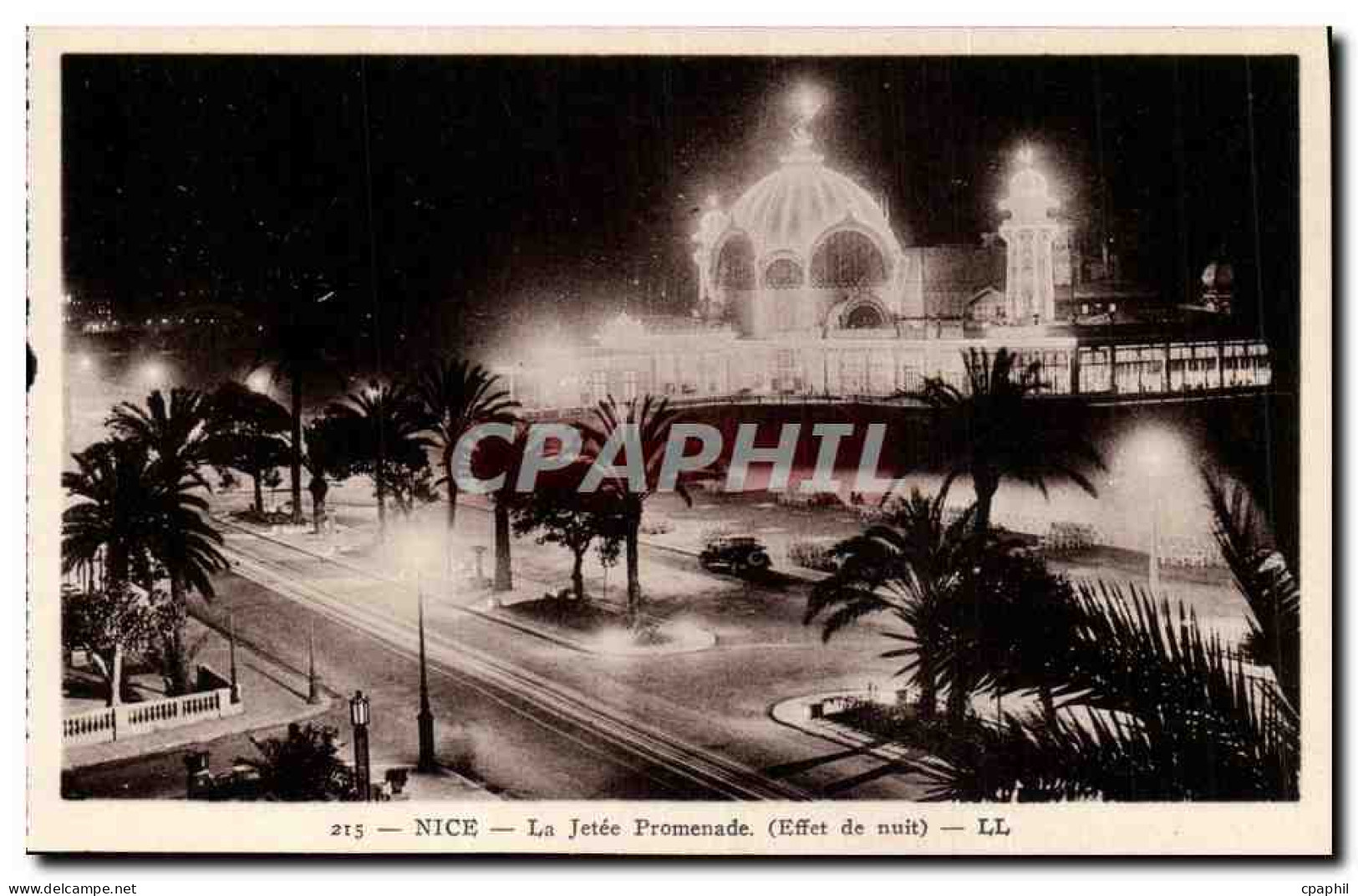 CPA Nice La Jetee Promenade Effet de nuit