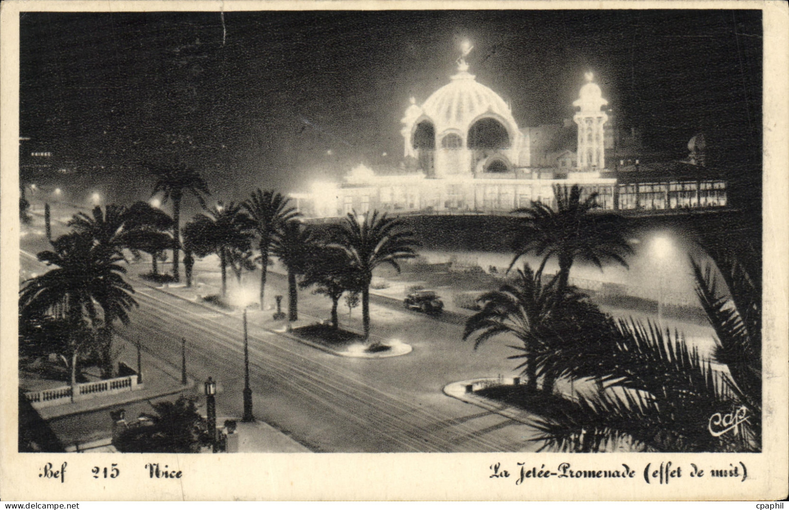 CPA Nice La Jetee Promenade Effet de nuit