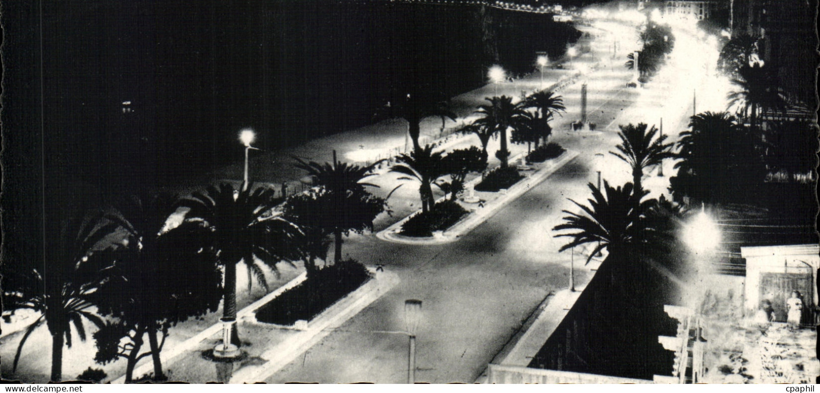 CPA Nice la nuit La Baie des Anges