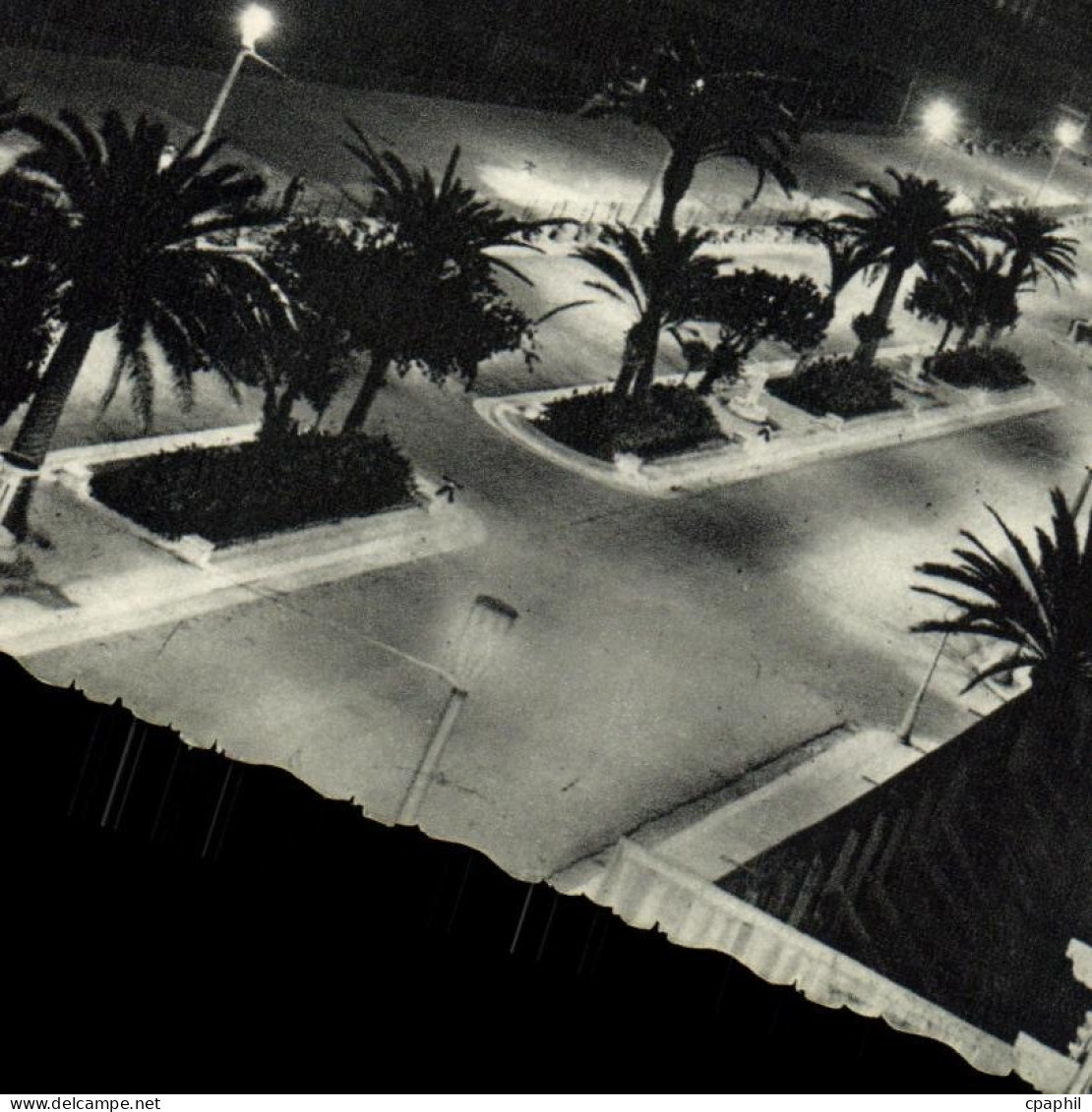 CPA Nice la Nuit La Baie des Anges
