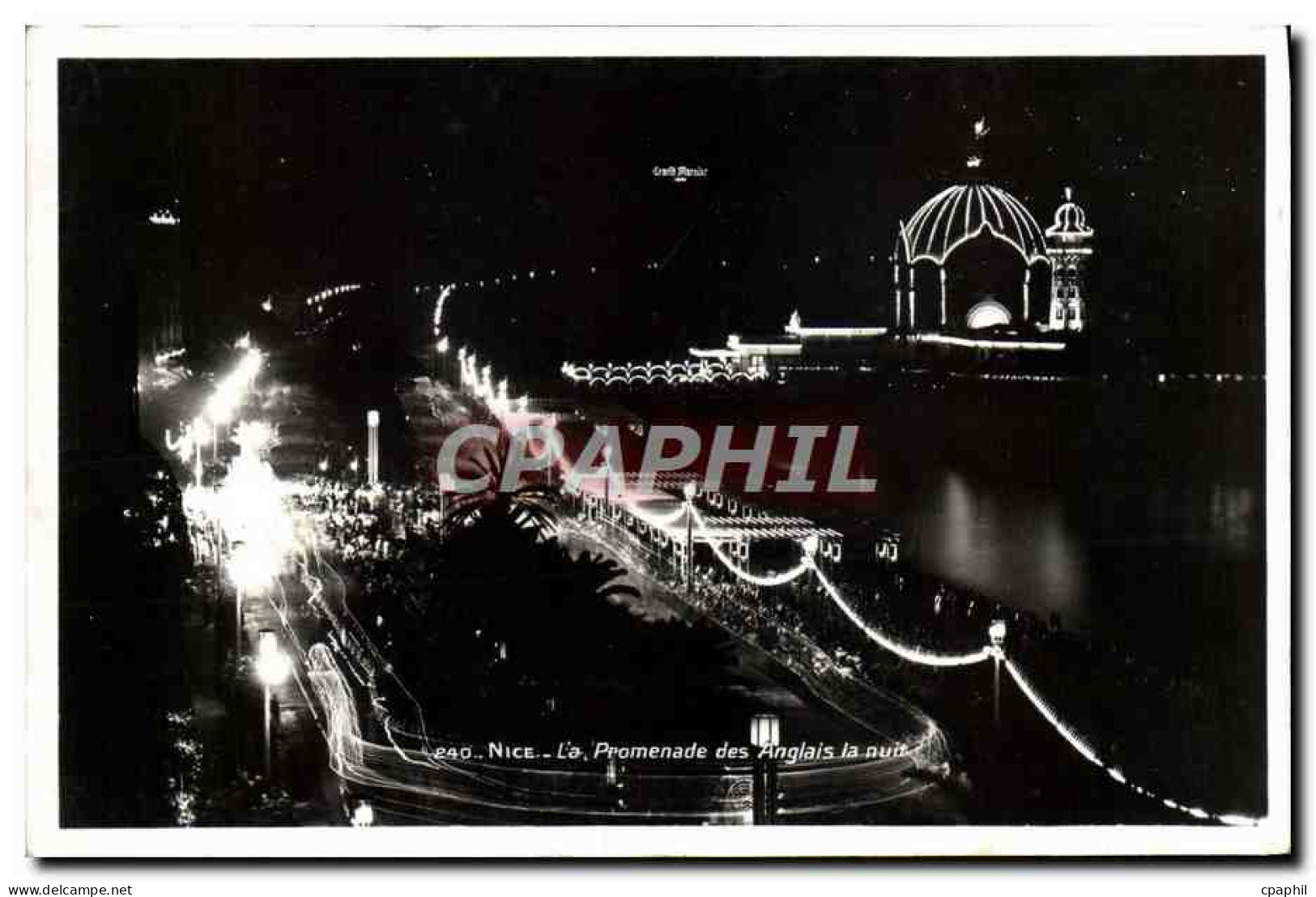CPA Nice La Promenade Des Anglais La nuit