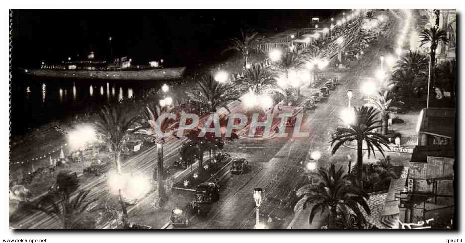 CPA Nice La Promenade des Anglais la nuit
