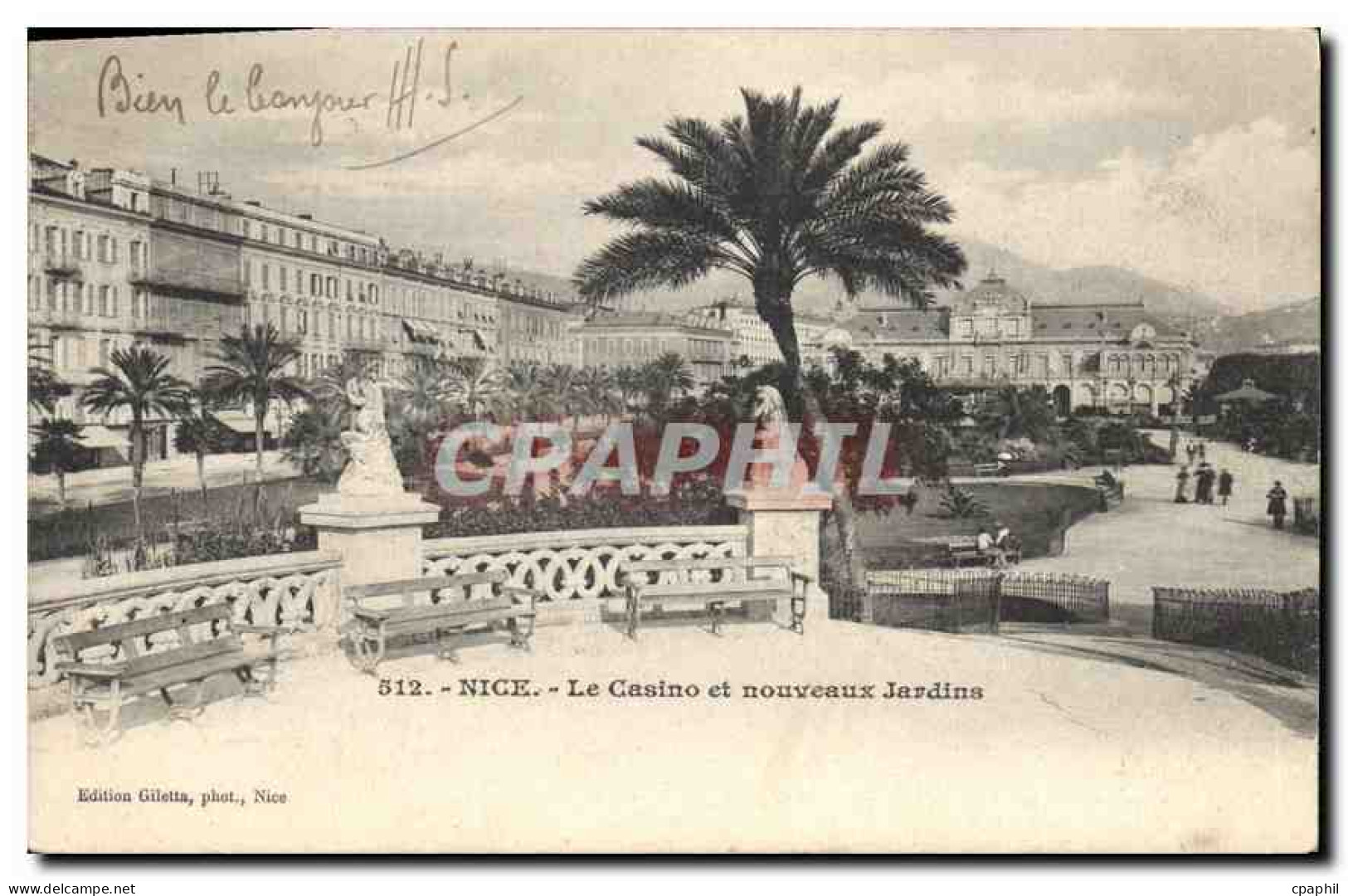 CPA Nice Le Casino et nouveaux Jardins
