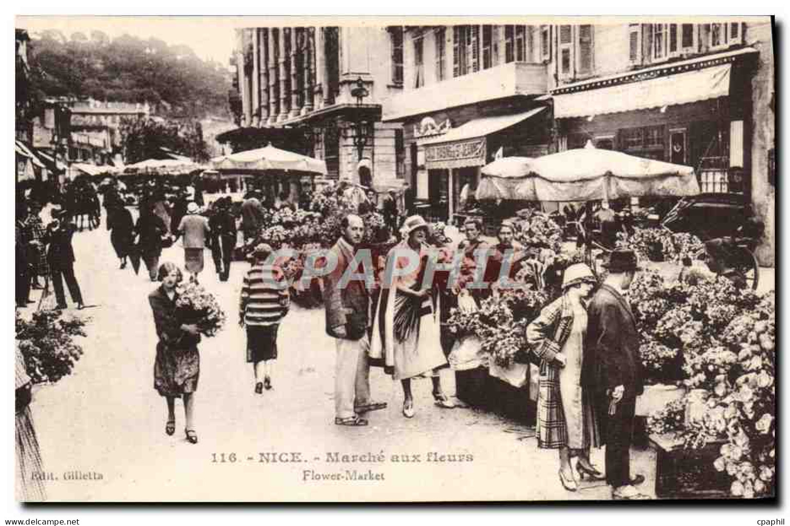 CPA Nice Le Marche Aux Fleurs Cours Saleya