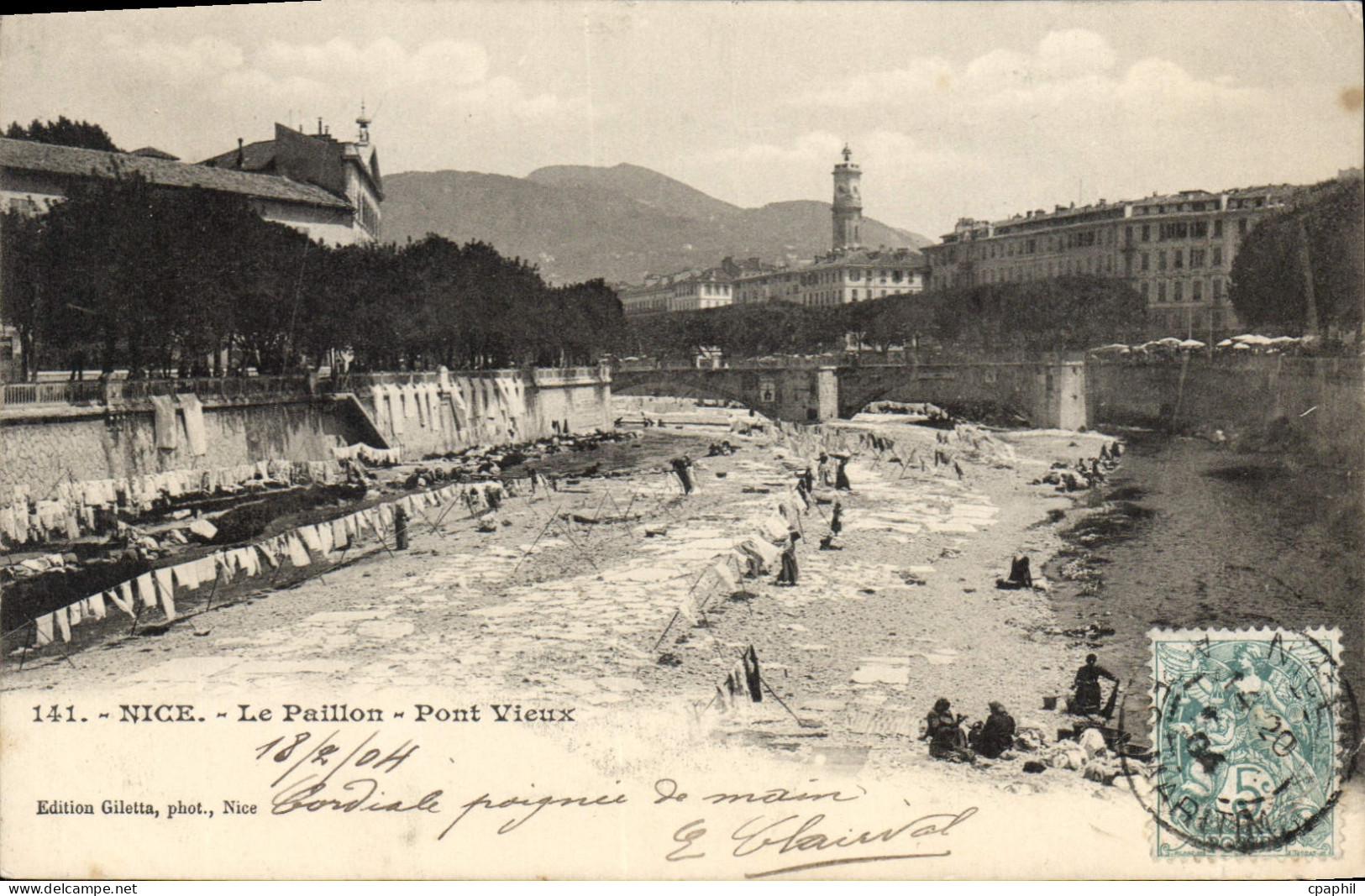 CPA Nice Le Paillon Pont vieux