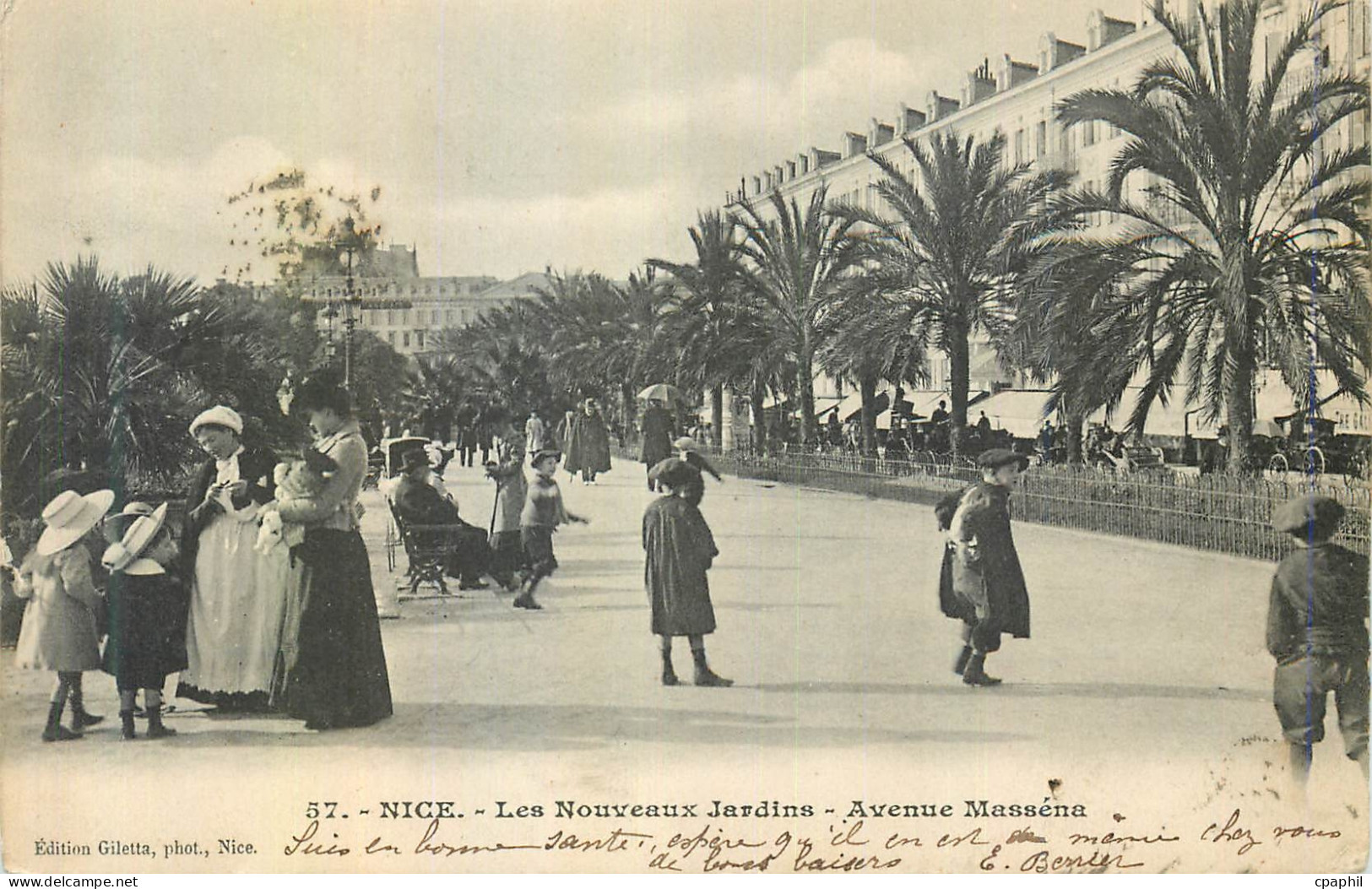CPA Nice Les Nouveaux Jardins Avenue Massena