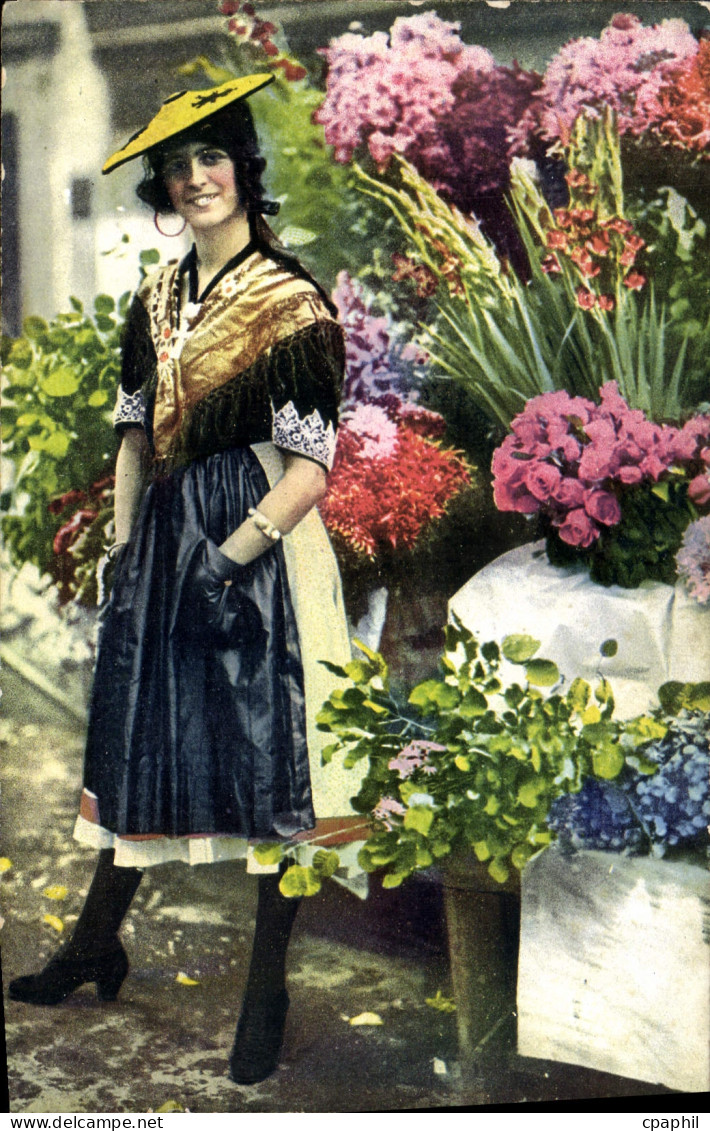 CPA Nice Marchande de fleurs Folklore