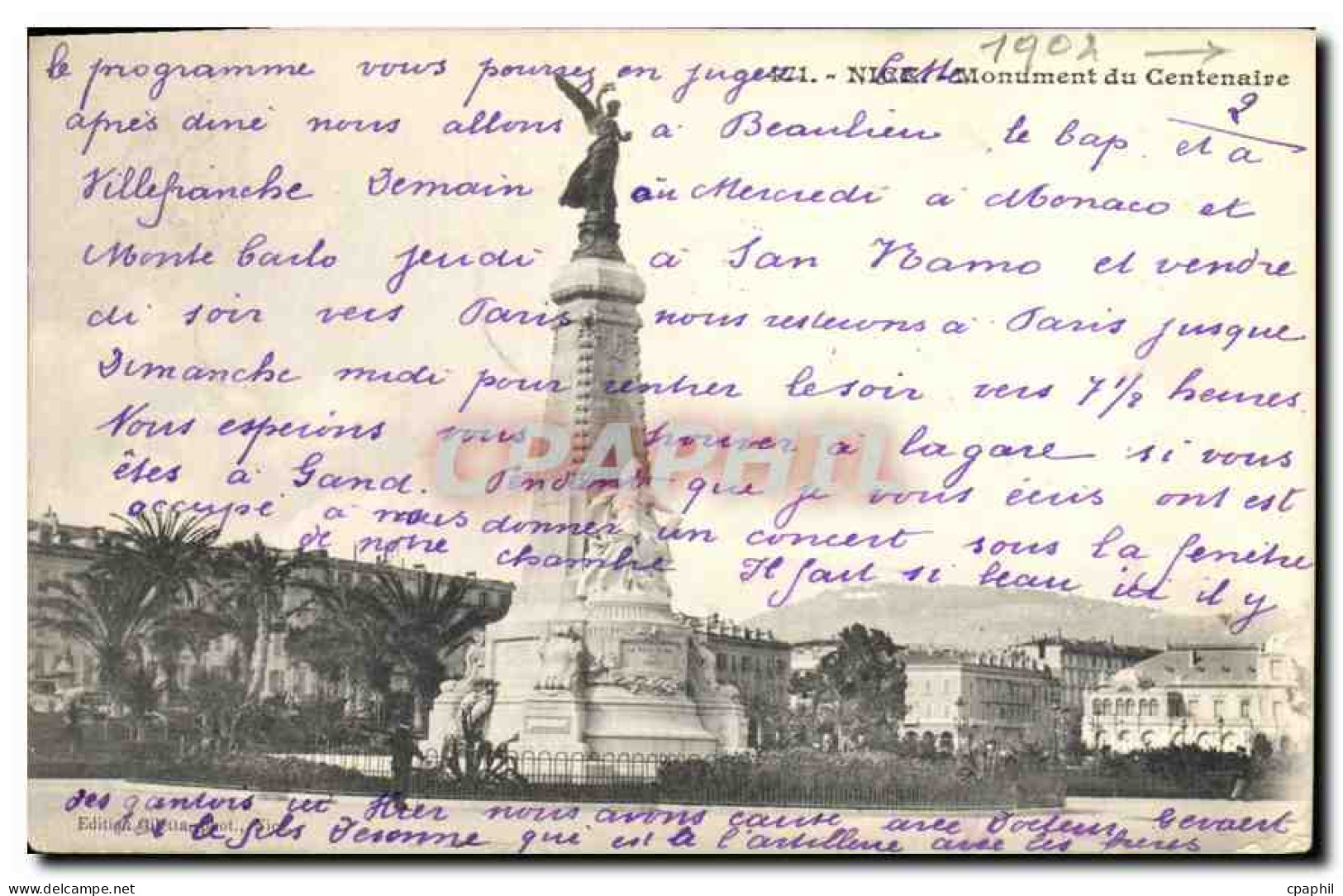 CPA Nice Monument du Centenaire