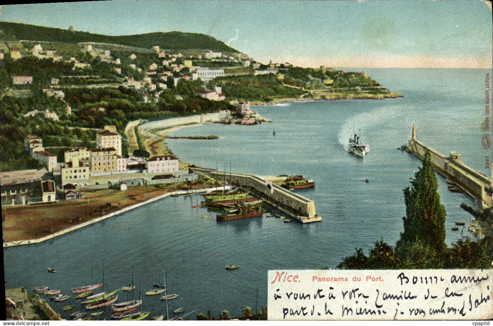 CPA Nice Panorama du Port