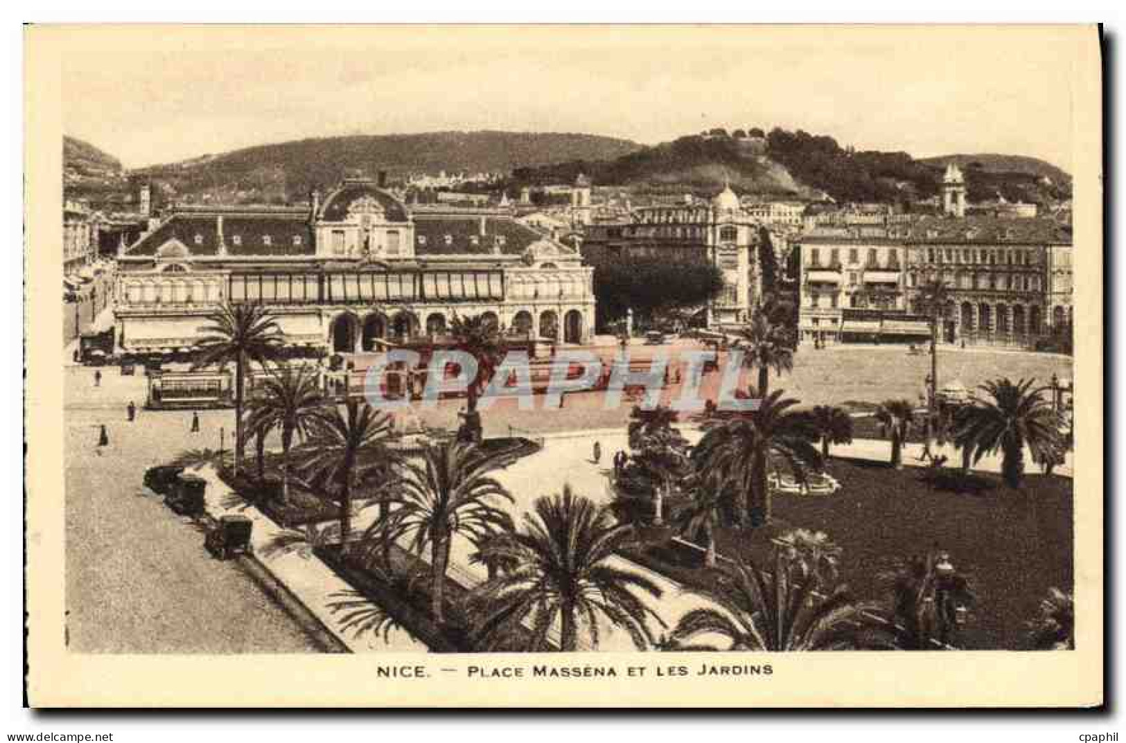 CPA Nice Place Massena et les Jardins