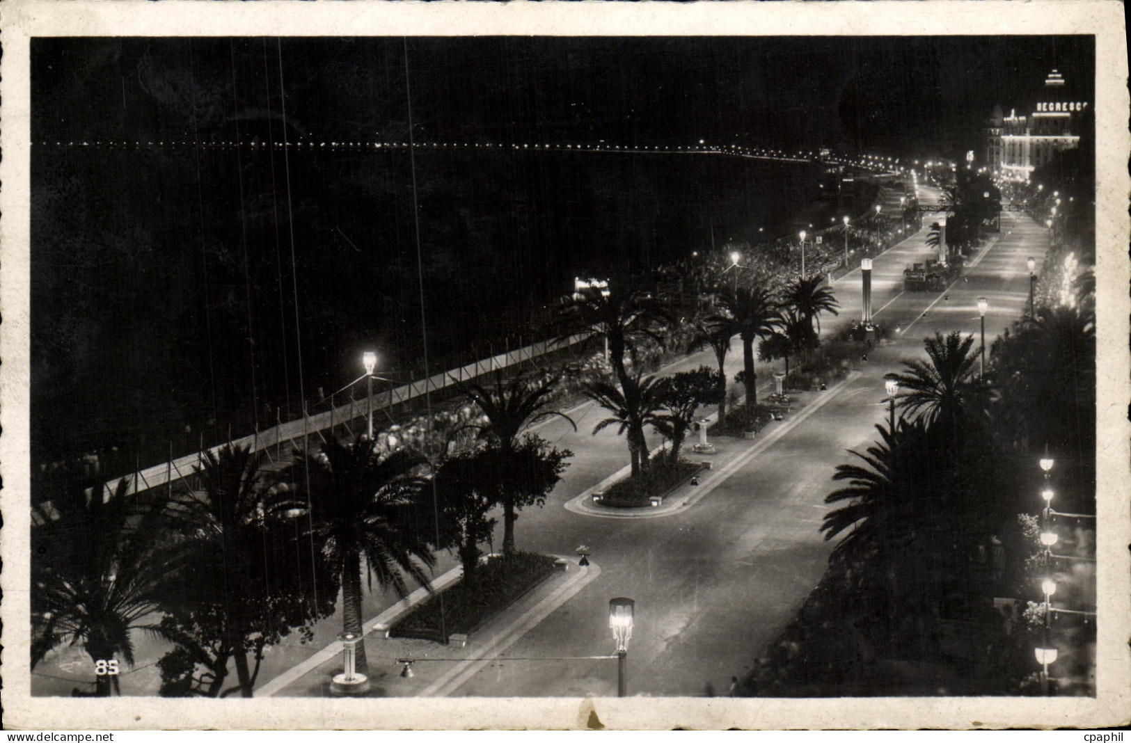 CPA Nice Promenade des Anglais la Nuit