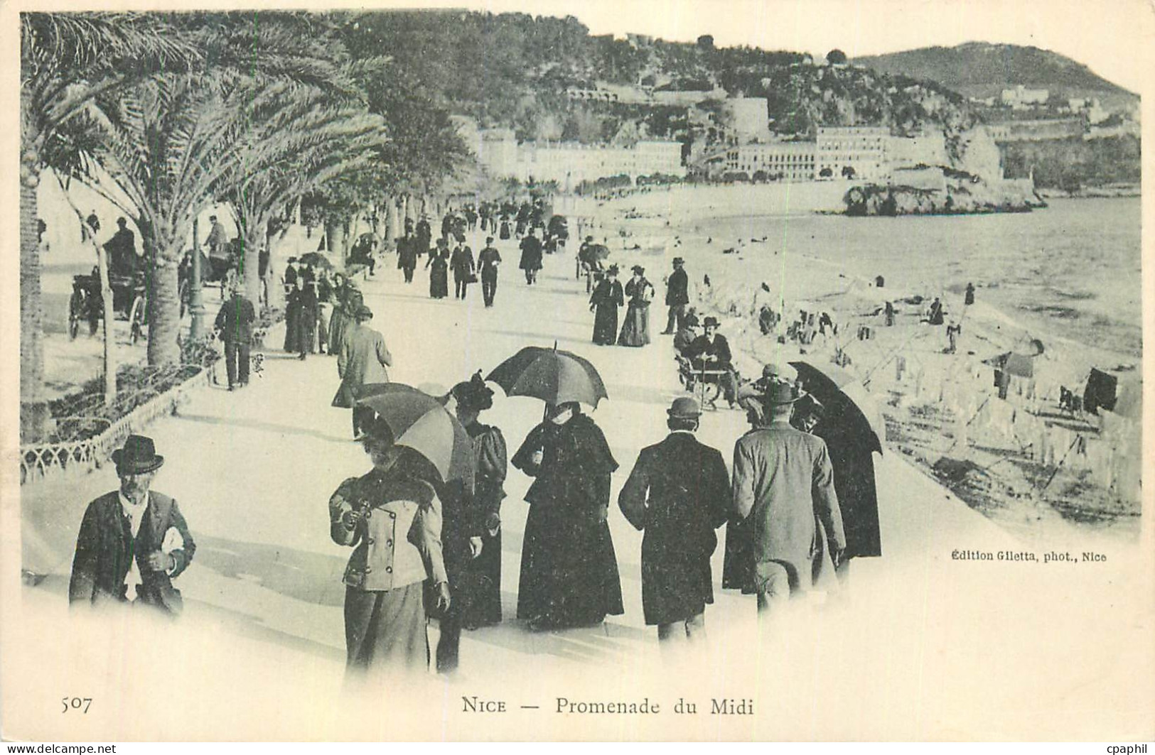 CPA Nice Promenade du midi