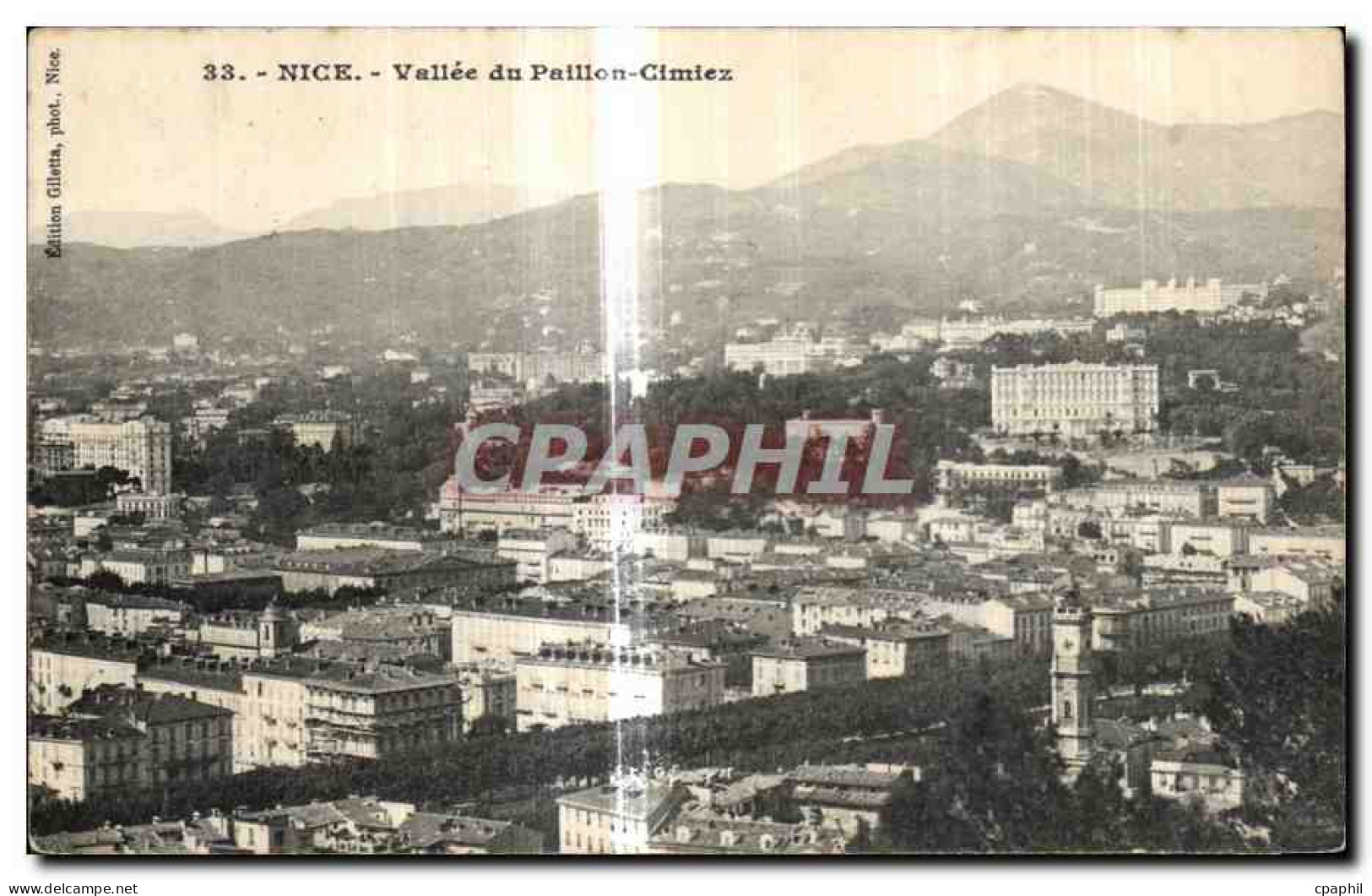 CPA Nice Vallee du Paillon cimiez