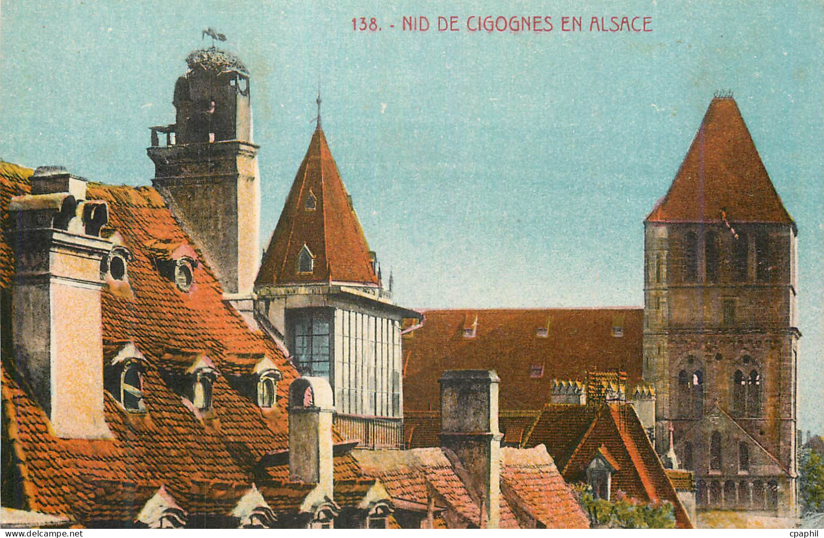 CPA Nid de Cigognes en Alsace