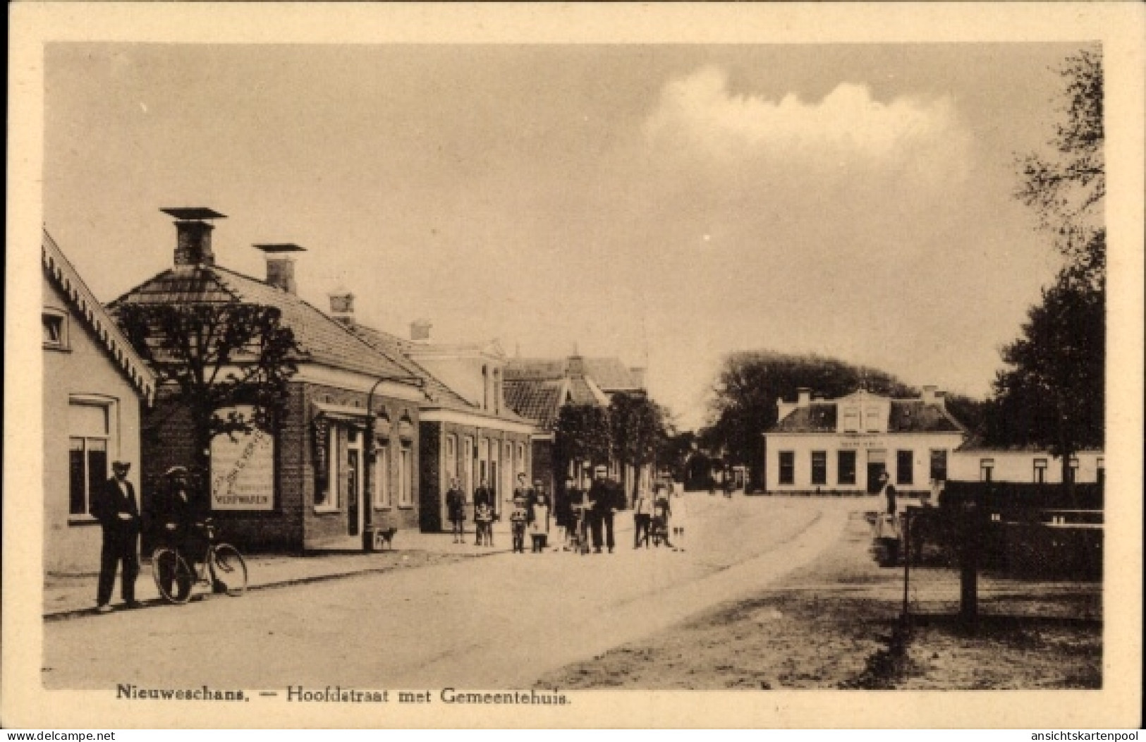 CPA Nieuweschans Groningen, Hoofdstraat, Rathaus