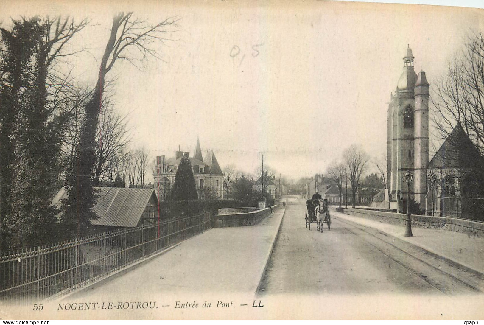 CPA Nogent le Rotrou Entree du Pont