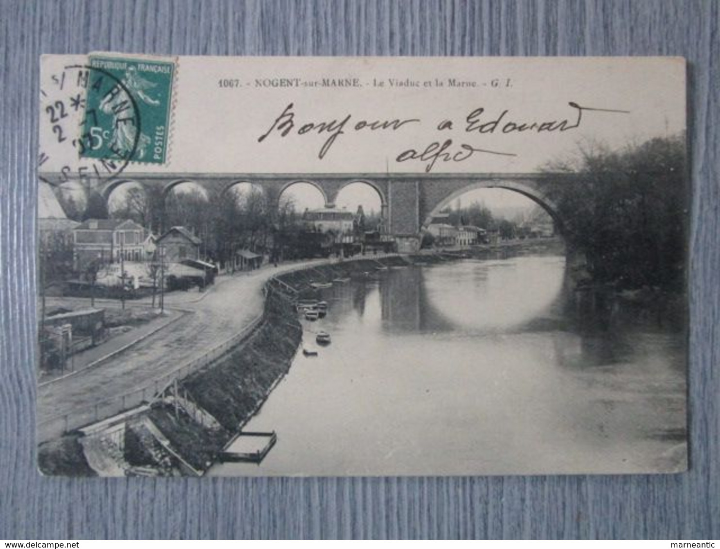 Cpa Nogent sur Marne(94) le viaduc et la marne